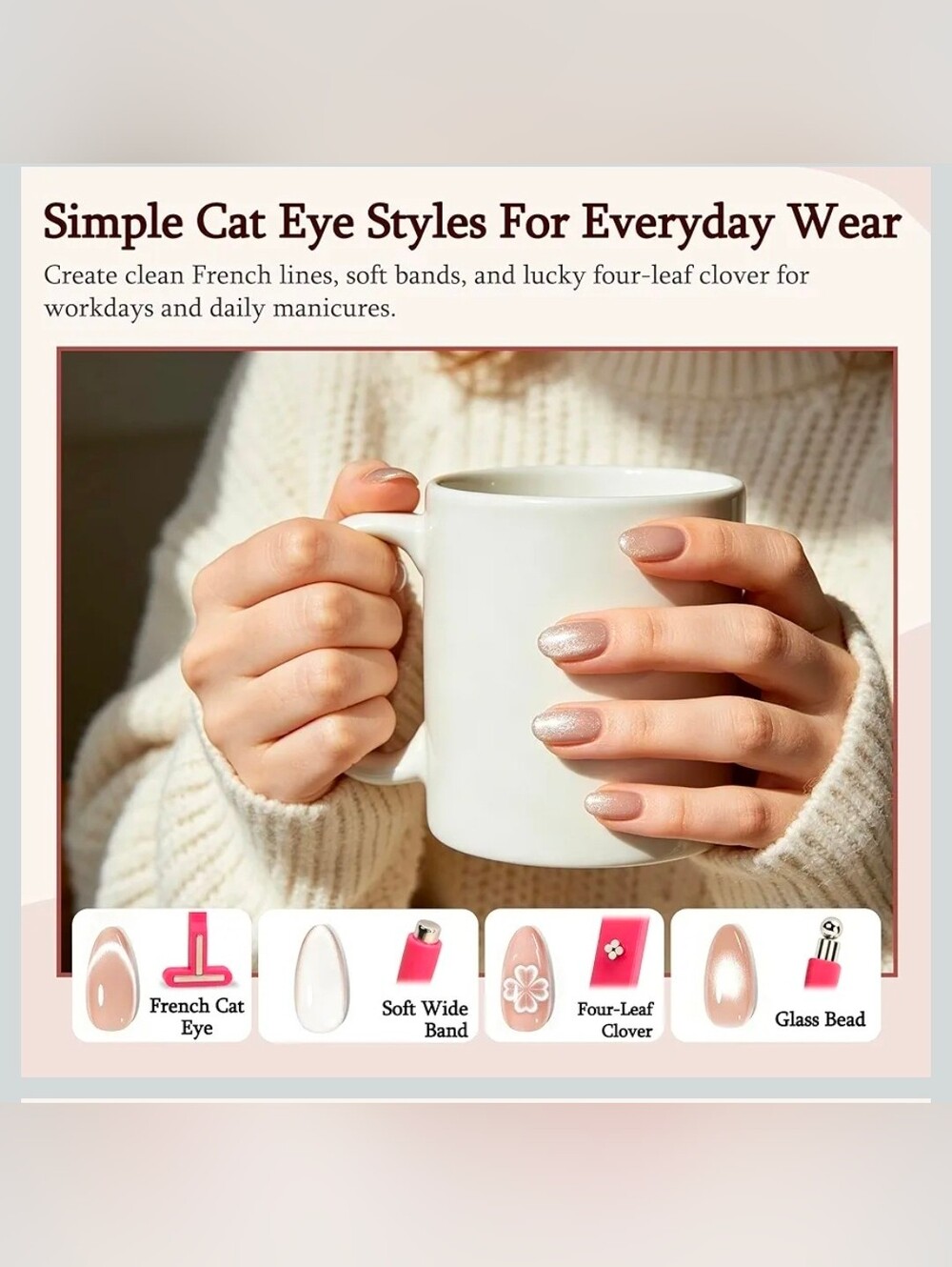 💄 Cat Eye Magnet for Nails, 9-in-1 Nail Magnet Tool Set